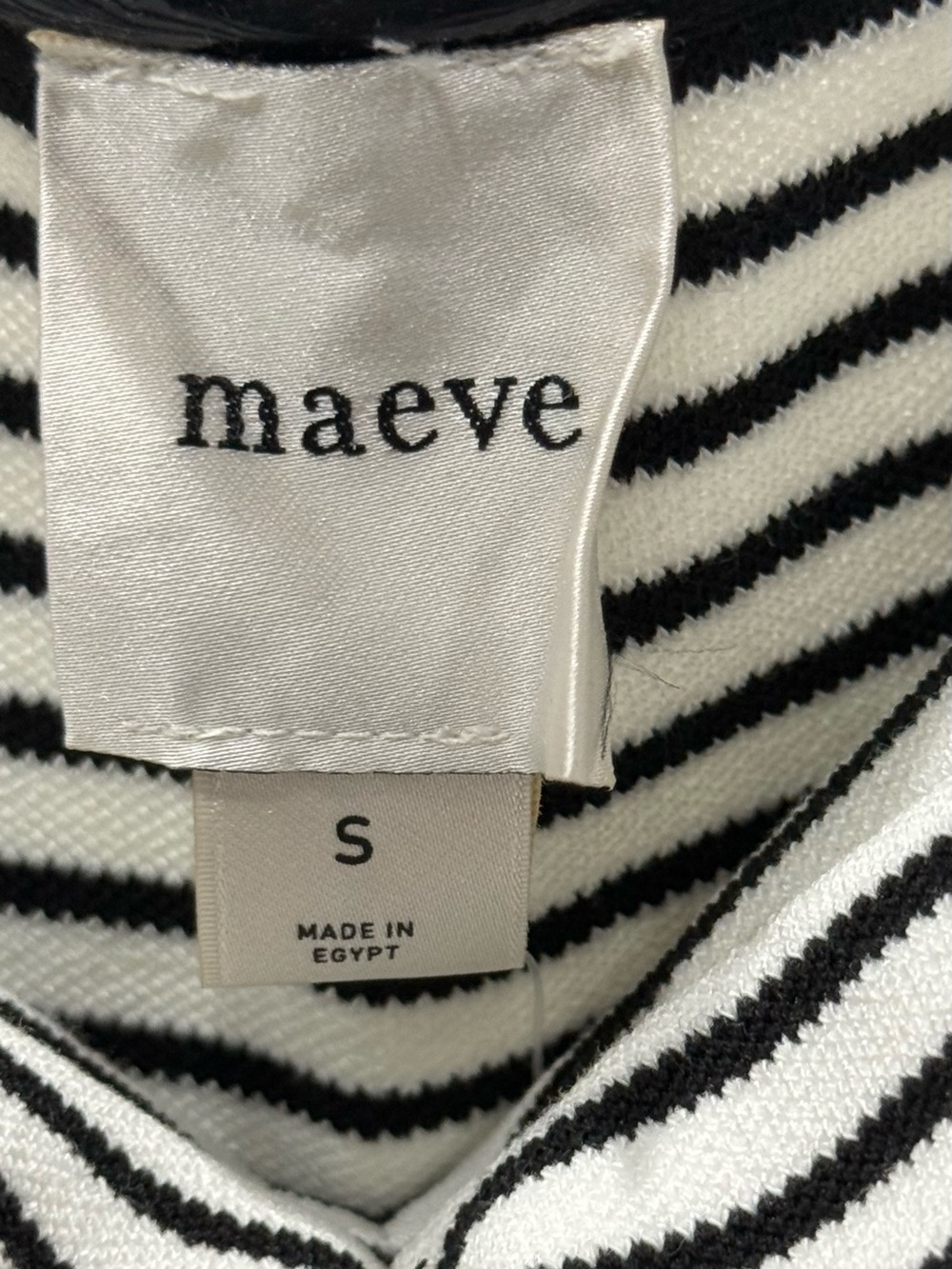 Anthropologie Maeve Women’s Size S Black & White Striped Sleeveless Tank Top NWT - Picture 2 of 5